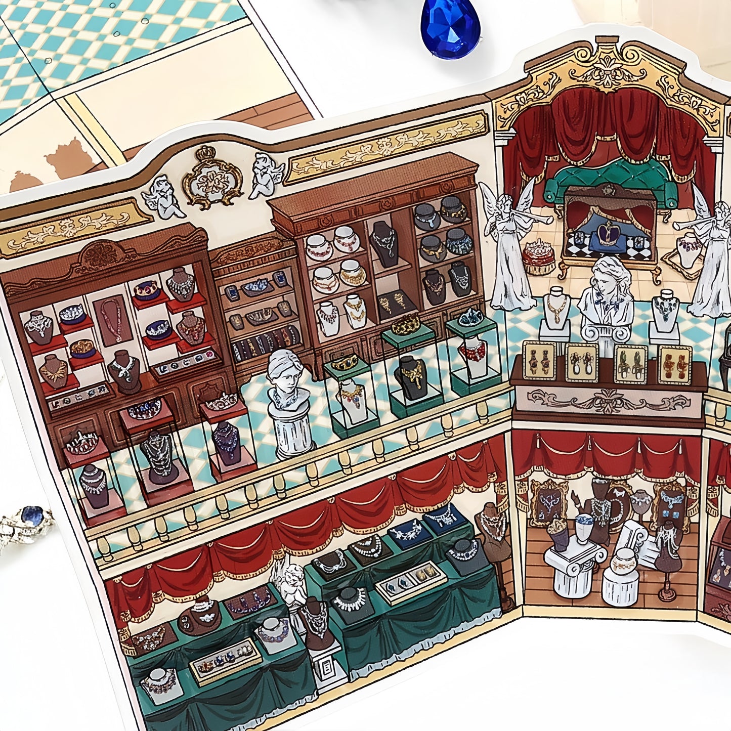 Little Exhibition 3D Sticker | 4 Cute Miniature Scenes