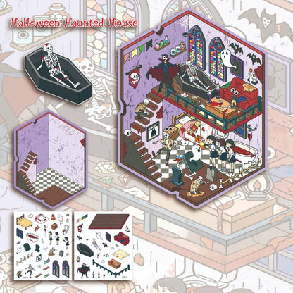 Celebrate the Festival 3D Sticker | 4 Cute Miniature Scenes