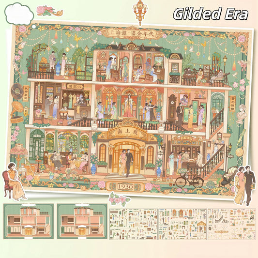 Romantic Eras 3D Sticker | 2 Cute Miniature Scenes