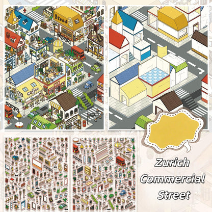 Autumn Corners 3D Sticker | 3 Cute Miniature Scenes
