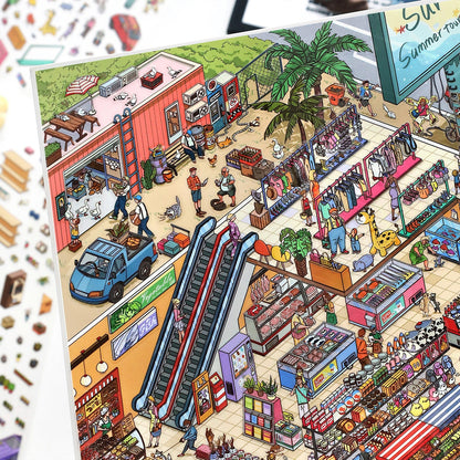 Tides & Tales 3D Sticker | 4 Cute Miniature Scenes