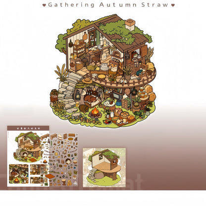 Nature Poems 3D Sticker | 5 Cute Miniature Scenes