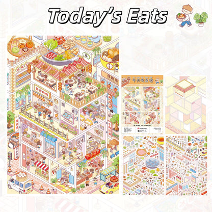 Little Days 3D Sticker | 2 Cute Miniature Scenes