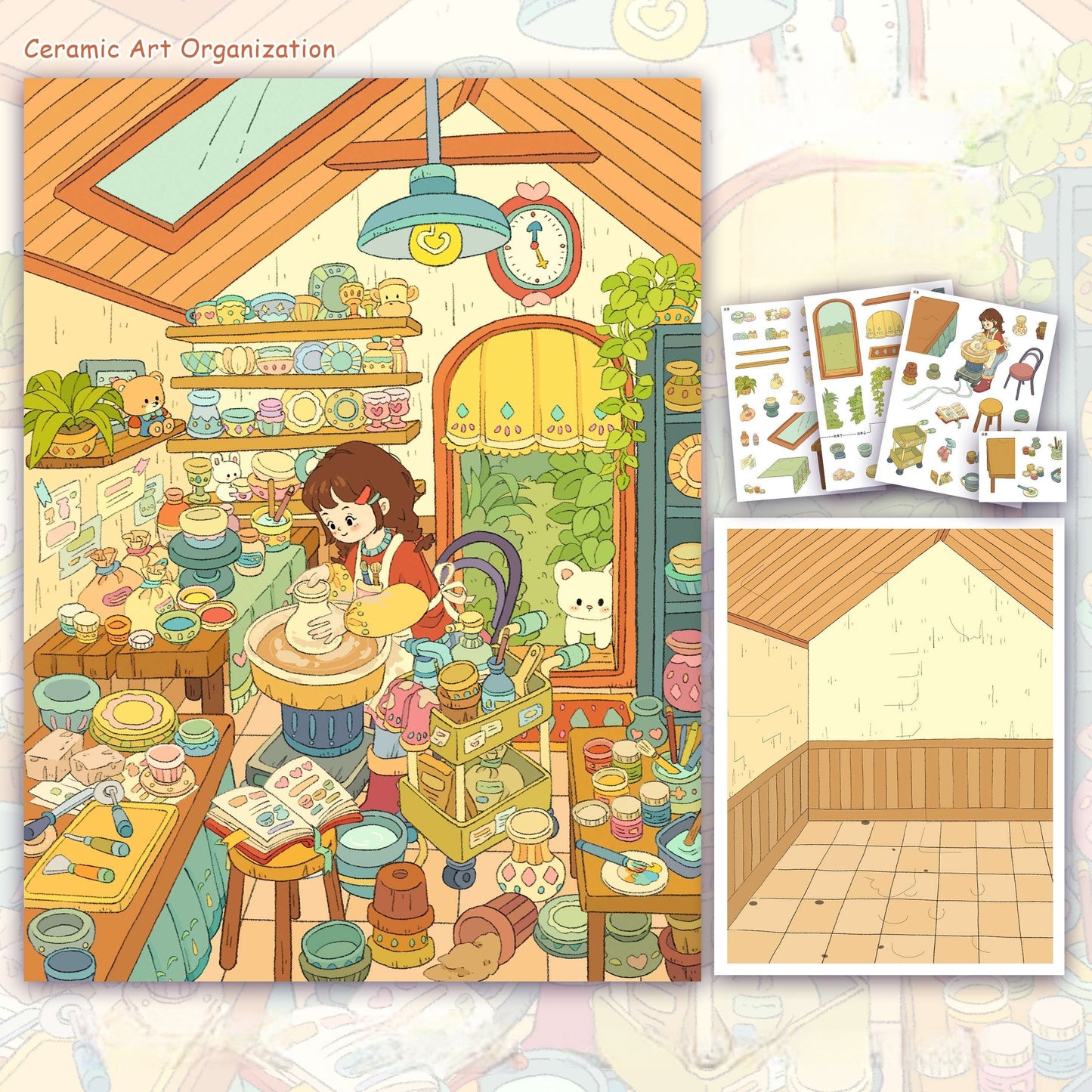 Ways of Organizing 3D Sticker | 4 Cute Miniature Scenes