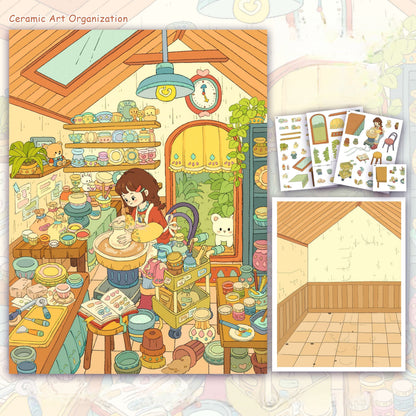 Ways of Organizing 3D Sticker | 4 Cute Miniature Scenes