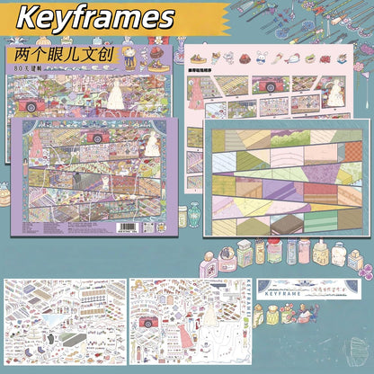 From Storage to Spotlight 3D Sticker | 3 Cute Miniature Scenes
