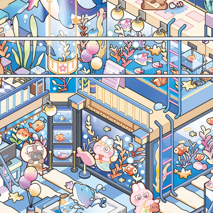 Leisure Daily 3D Sticker | 2 Cute Miniature Scenes