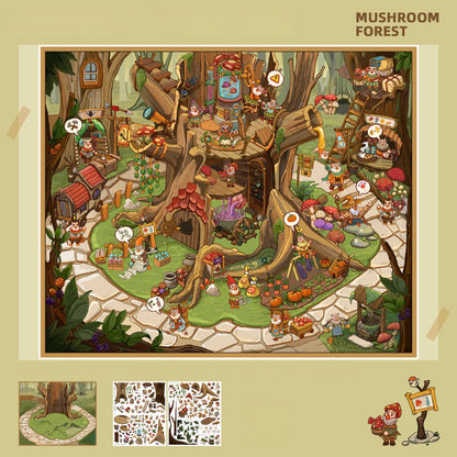 Wonderlands 3D Sticker | 5 Cute Miniature Scenes