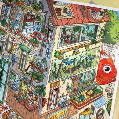 Fantastic Street 3D Sticker | 2 Cute Miniature Scenes