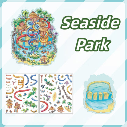 Four Season Park 3D Sticker | 4 Cute Miniature Scenes