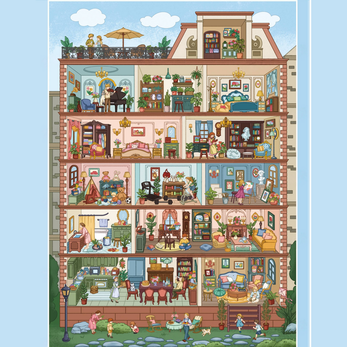Street View Cubicles 3D Sticker Book