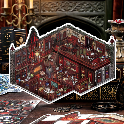 Hidden Places 3D Sticker | 2 Cute Miniature Scenes