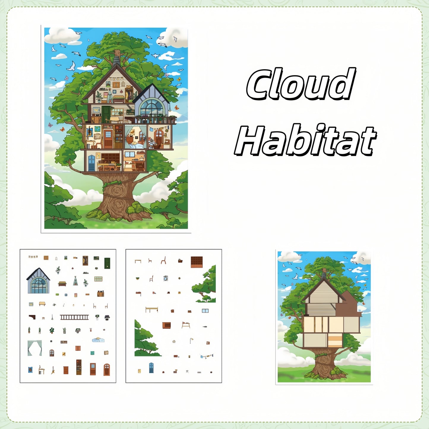 Dream Weavers 3D Sticker | 4 Cute Miniature Scenes