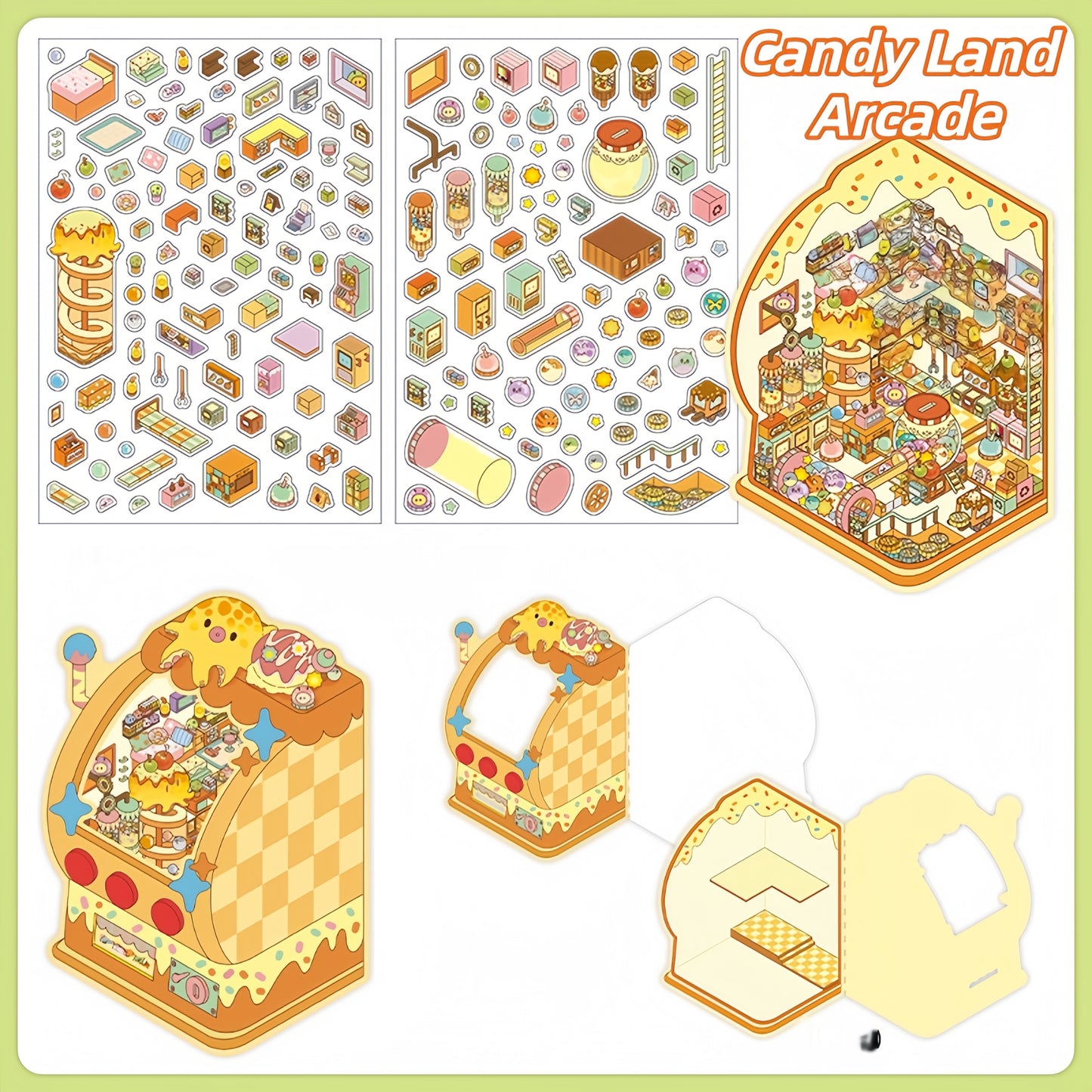 Little Corners 3D Sticker | 4 Cute Miniature Scenes