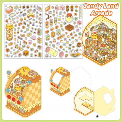 Little Corners 3D Sticker | 4 Cute Miniature Scenes