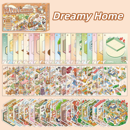 Dreamy Homes 3D Sticker Book