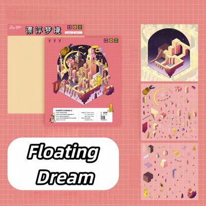 Brave Exploration 3D Sticker | 4 Cute Miniature Scenes