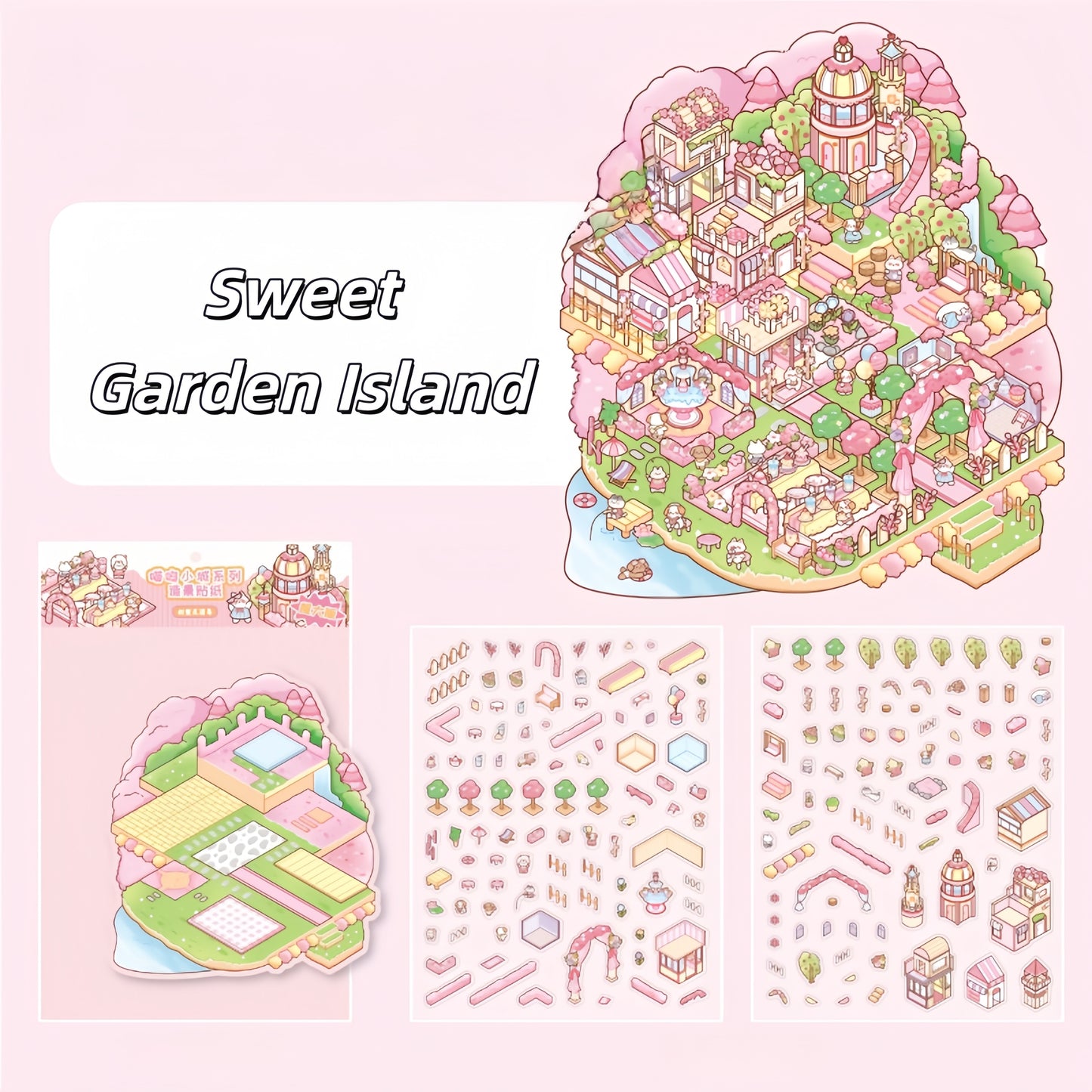 Sweet Serendipity 3D Sticker | 3 Cute Miniature Scenes