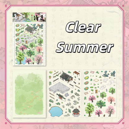 Poetic Seasons 3D Sticker | 4 Cute Miniature Scene