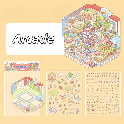 Capybara Shop 3D Sticker | 3 Cute Miniature Scene