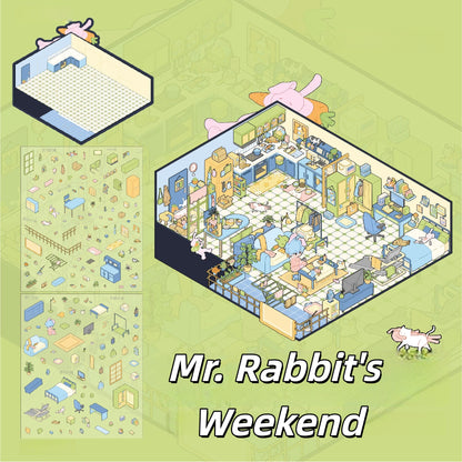 Dream Daily 3D Sticker | 2 Cute Miniature Scenes
