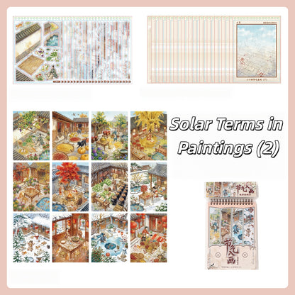 Solar Terms in Paintings 3D Sticker Book