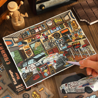 Doodle Series 3D Sticker | 3 Cute Miniature Scenes