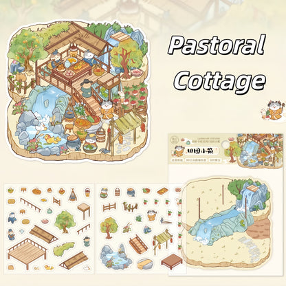 Poetics of Dwelling 3D Sticker | 6 Cute Miniature Scenes