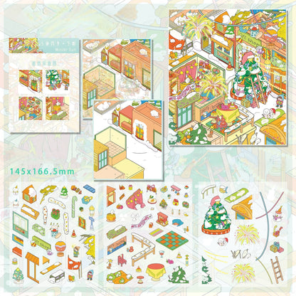 Sweet Seasons 3D Sticker | 5 Cute Miniature Scenes