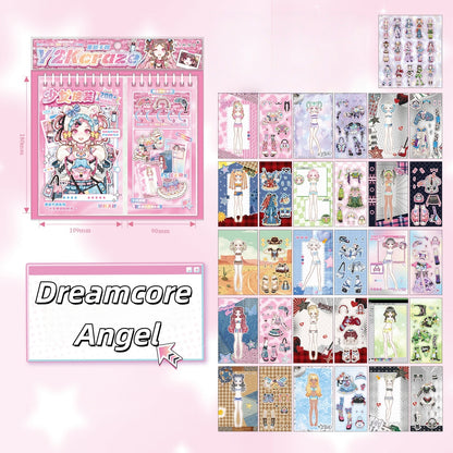 Dreamcore Dress Up 3D Sticker Book