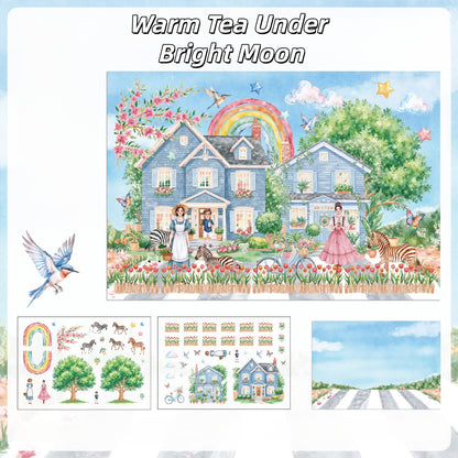 Breath of Blossoms 3D Sticker | 4 Cute Miniature Scenes