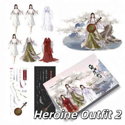 Love Beyond the Grave - Heroine Outfit 3D Sticker | 4 Cute Miniature Scenes