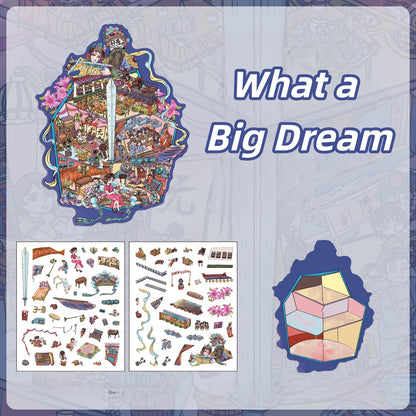 Endless Grotesque 3D Sticker | 4 Cute Miniature Scenes