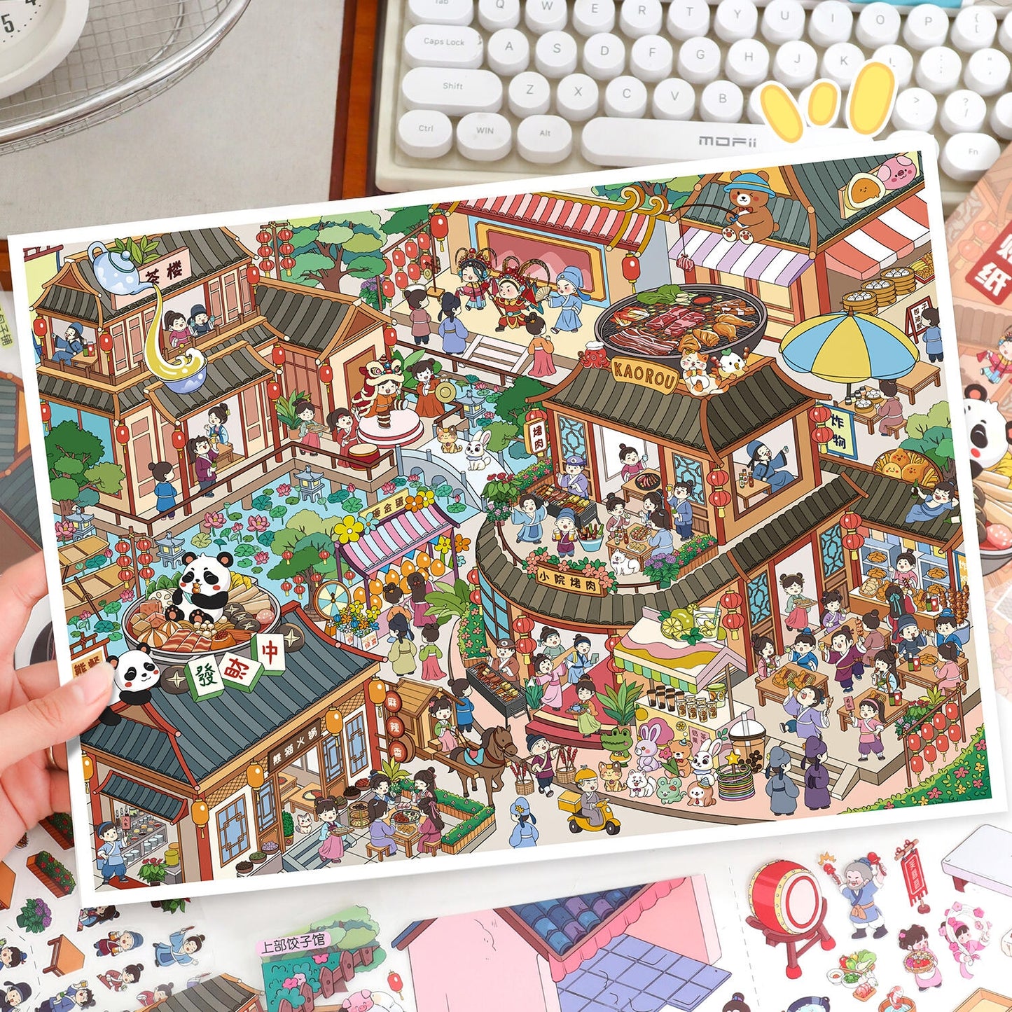 The Warmth of Everyday Life 3D Sticker | 2 Cute Miniature Scenes