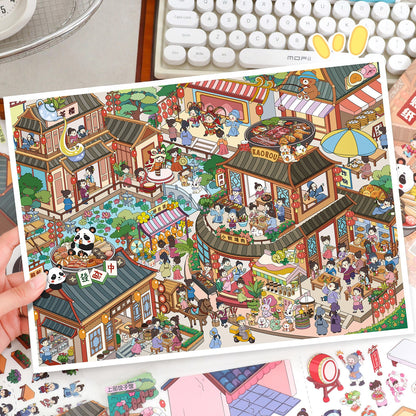 The Warmth of Everyday Life 3D Sticker | 2 Cute Miniature Scenes