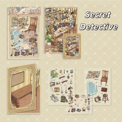 Old Dream 3D Sticker | 2 Cute Miniature Scenes