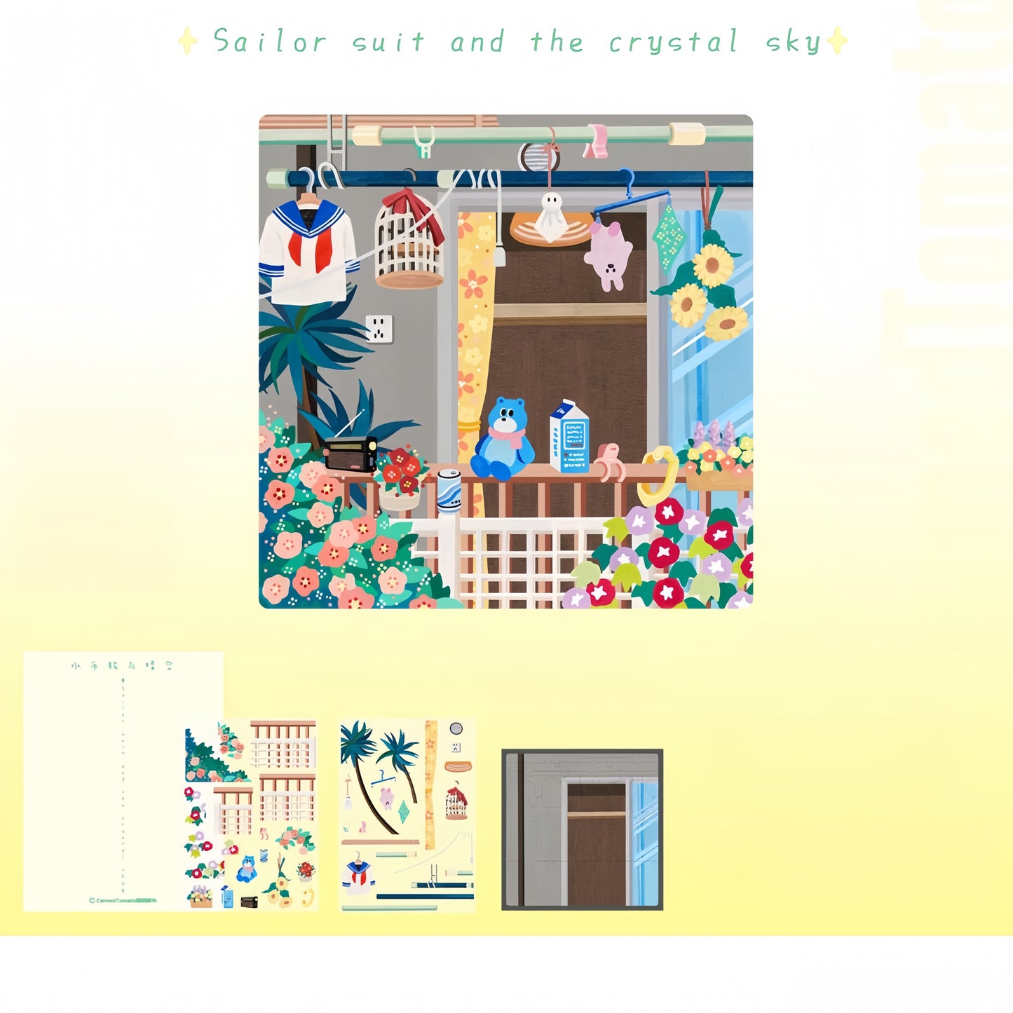 Dream in My Dreamy Room 3D Sticker | 5 Cute Miniature Scenes