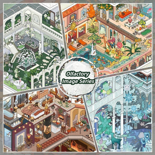Olfactory Image Series 3D Sticker | 4 Cute Miniature Scenes