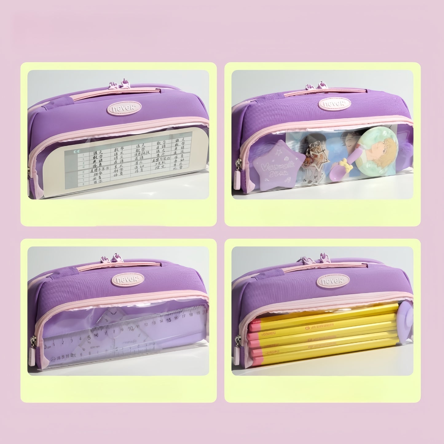 Super Capacity Candy Color Pencil Case