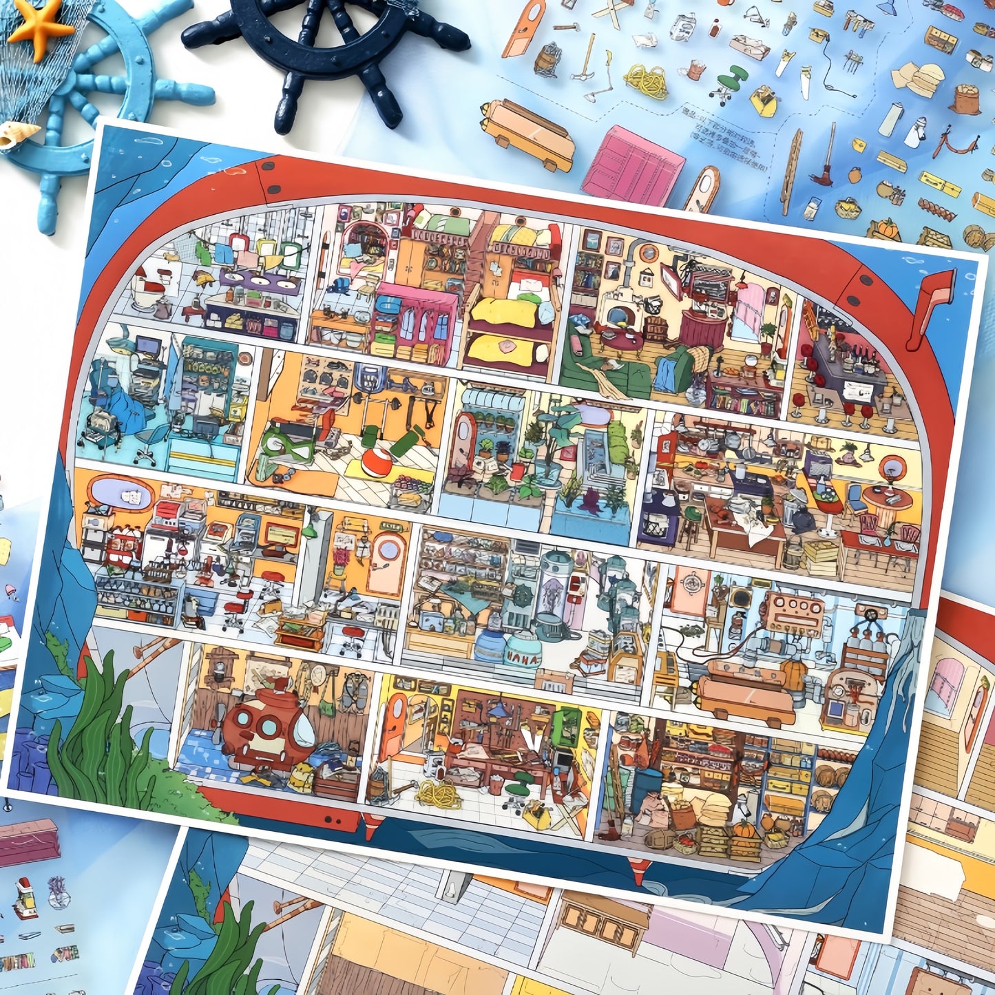 Deep Sea Cabin 3D Sticker
