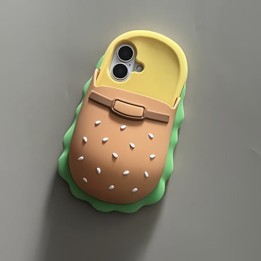 Burger Slipper Silicone Phone Case