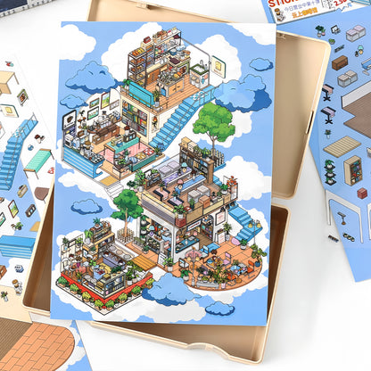 Floatland Escapes 3D Sticker | 2 Cute Miniature Scenes