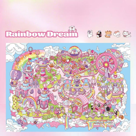 Rainbow Dreamland 3D Sticker（with glitter）