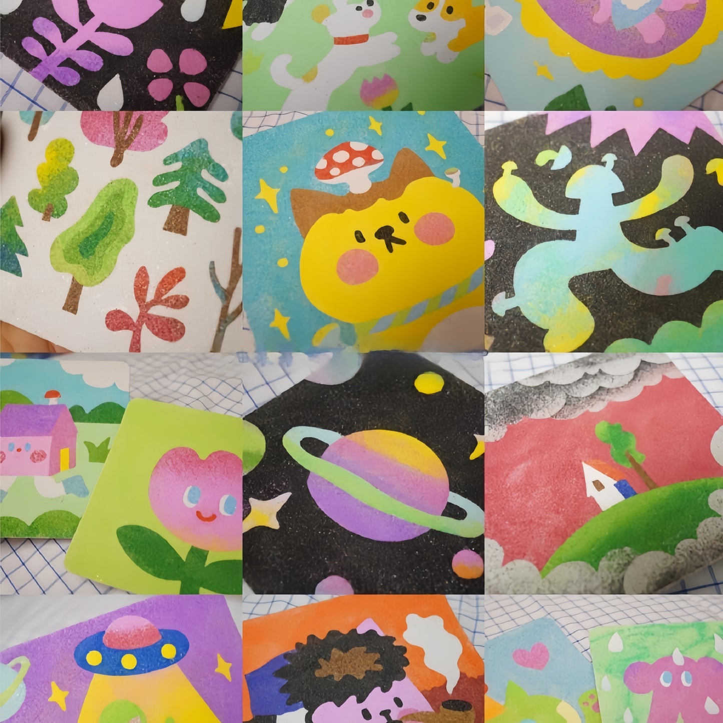 Calming Sand Art Therapy Kit - 32 Themes