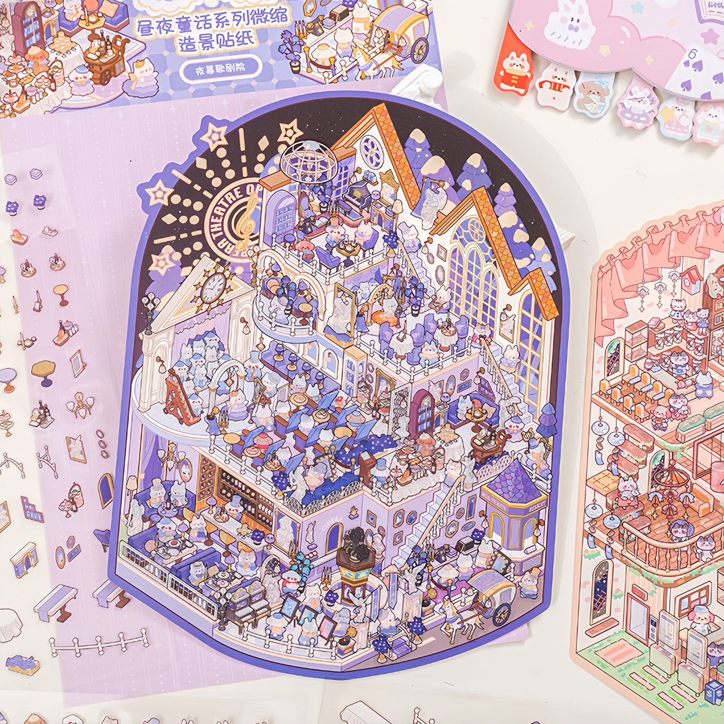 Enchanted Realm  3D Sticker | 3 Cute Miniature Scenes