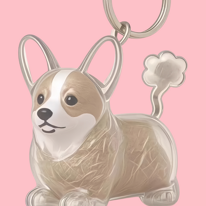 Puppy Kitty Hair Pendant Key Chain