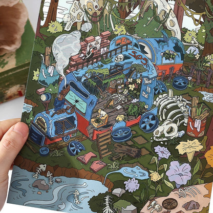 Lost Realm 3D Sticker | 2 Cute Miniature Scenes