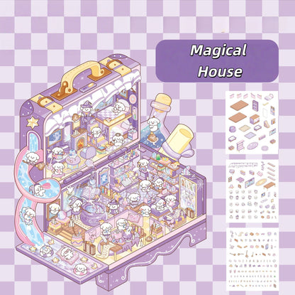 Toy Box World 3D Sticker Scenes | 4 Cute Miniature Scenes