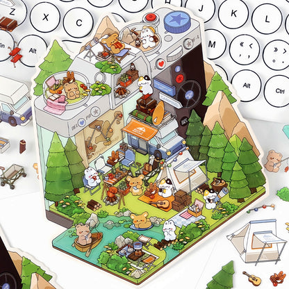 Fairytale Bazaar 3D Sticker | 4 Cute Miniature Sticker