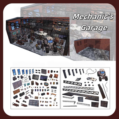 Work Studio 3D Sticker | 4 Cute Miniature Scenes